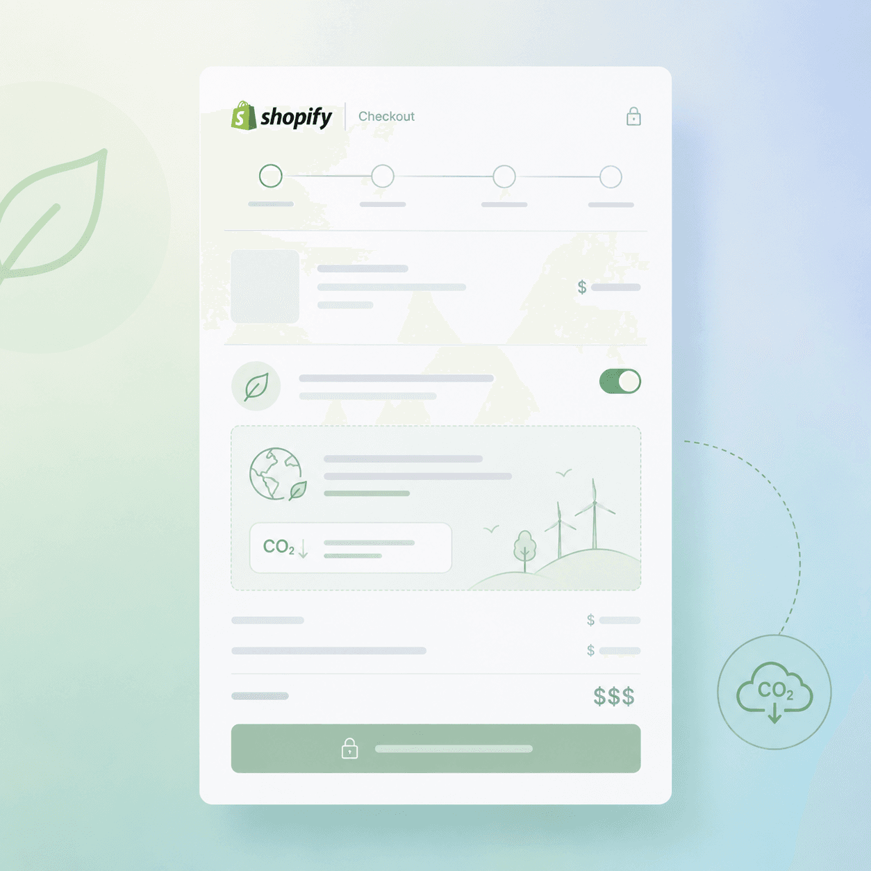 Climate-positive checkout — project preview