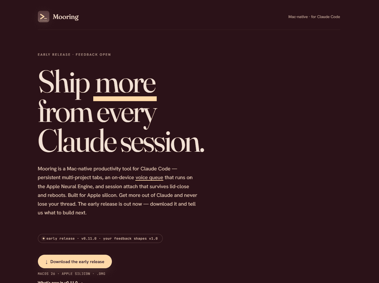 Mooring product screenshot