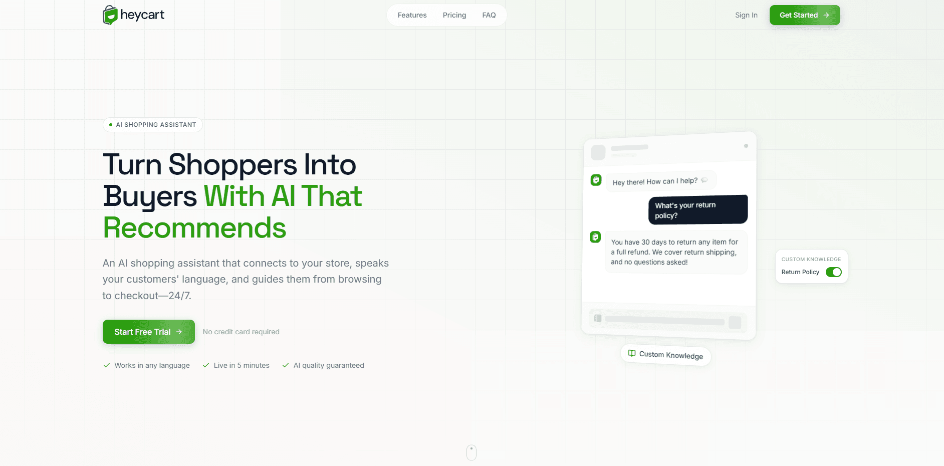 Heycart product screenshot