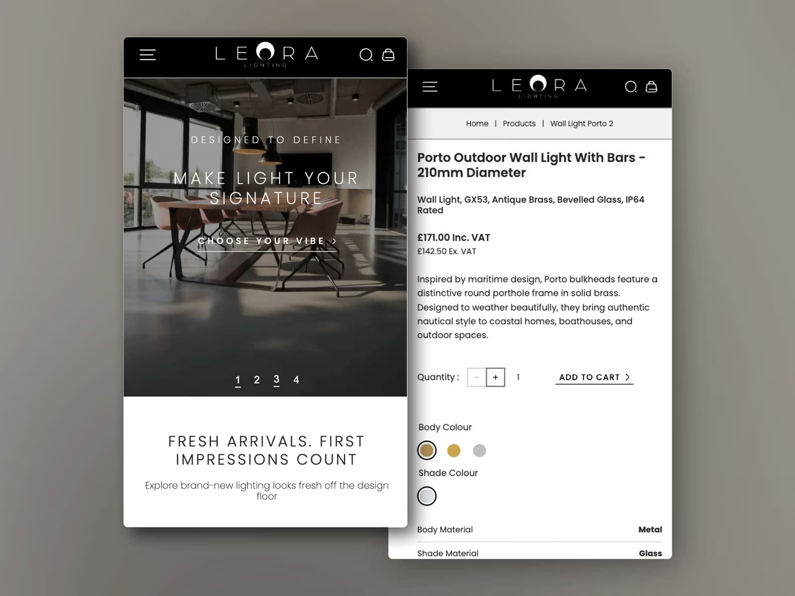Leora Lighting — project preview